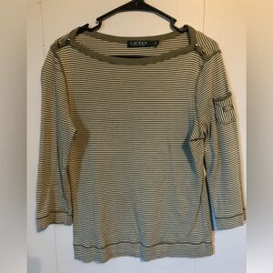 Lauren Ralph Lauren 3/4 quarter sleeve top